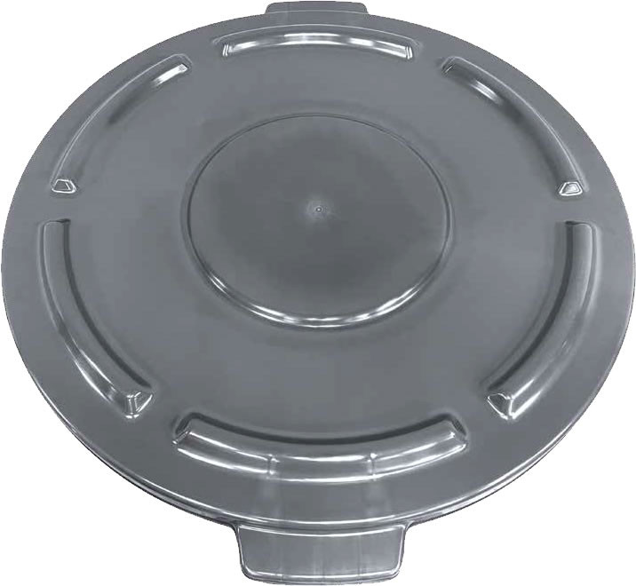 Crusader Round Heavy-duty Utility Container Lid, 24" Dia., for 44 Gallon trash can, Black, 0, Polyethylene, CTC-L44BK