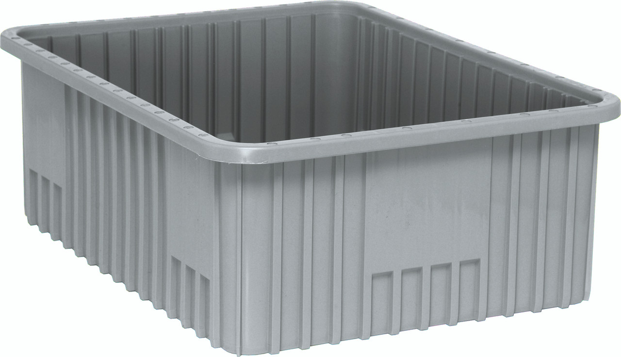 Dividable Grid Container, 22-1/2"L x 17-1/2"W x 8"H, gray, Gray, Gray, Polypropylene, DG93080GYCS