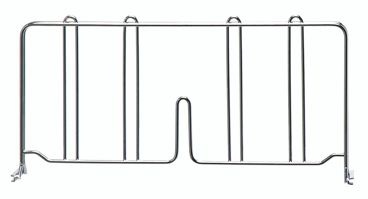 Wire Shelf Divider, 12"D x 8"H, chrome plated finish, Chrome, 0, Carbon Steel, DIV12