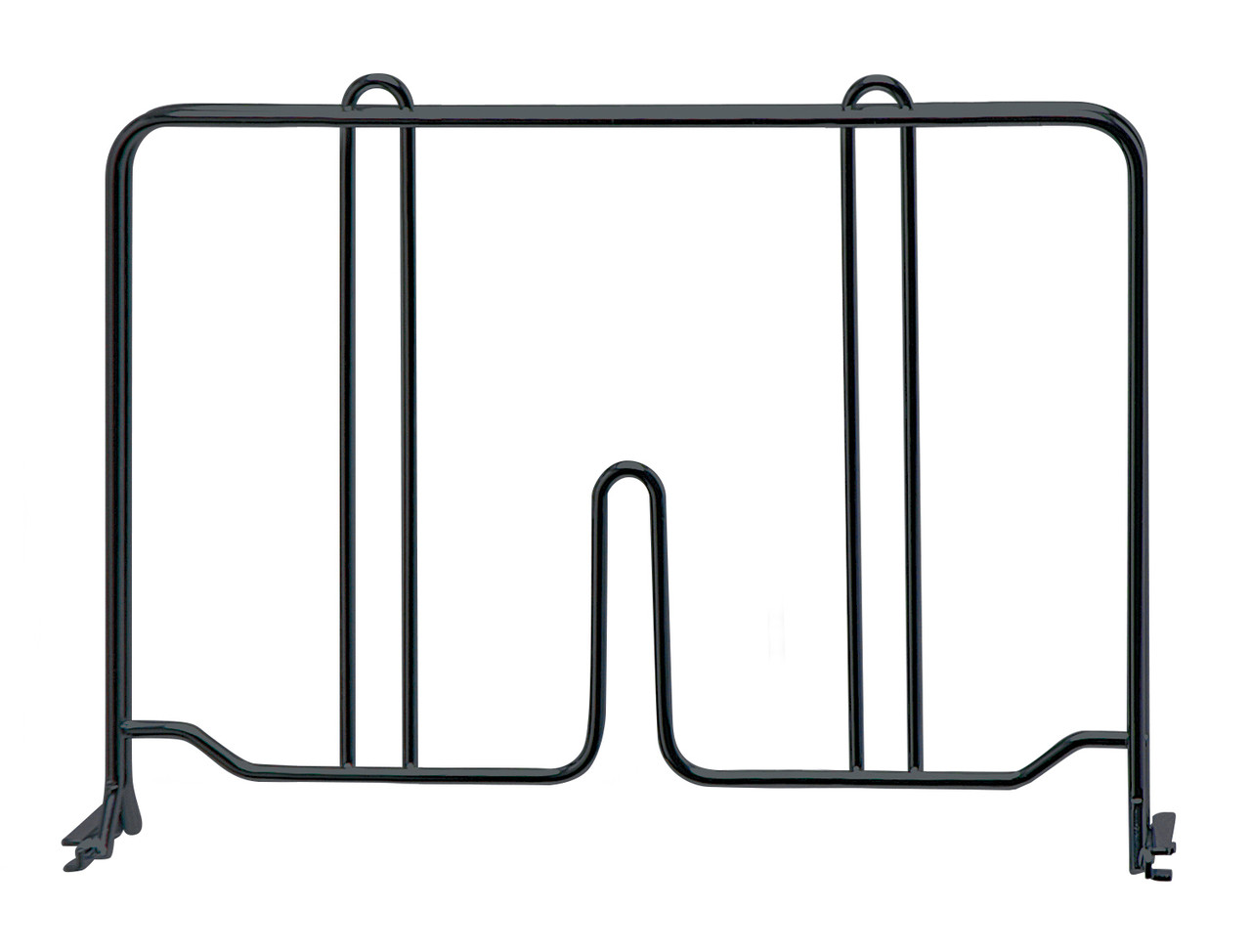 Wire Shelf Divider, 12"D x 8"H, black epoxy antimicrobial finish, Epoxy Coated, Black, 0, Carbon Steel, DIV12BK