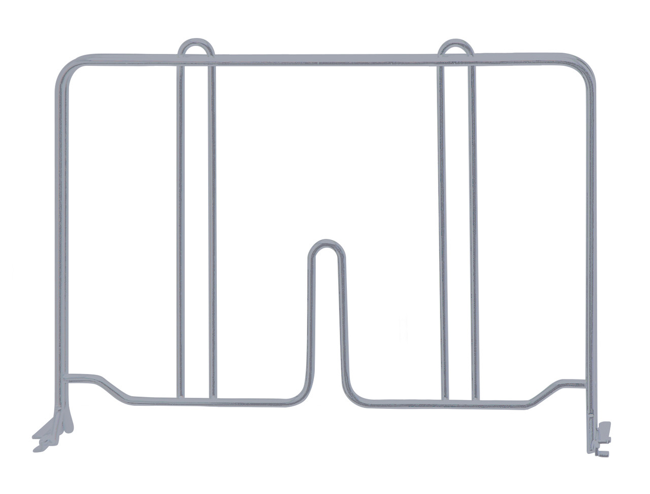 Wire Shelf Divider, 12"D x 8"H, gray epoxy antimicrobial finish, Epoxy coated, Gray, 0, Carbon Steel, DIV12GY