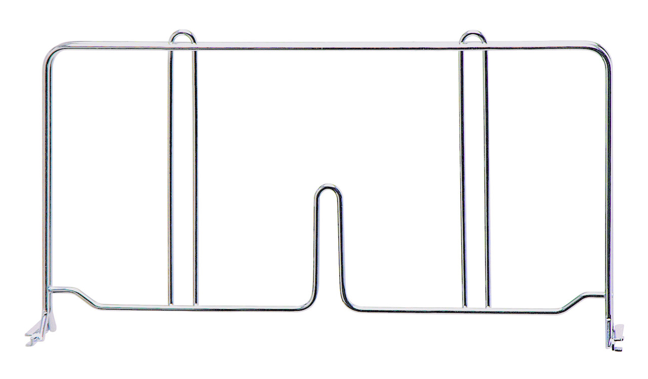 Wire Shelf Divider, 14"D x 8"H, chrome plated finish, Chrome, 0, Carbon Steel, DIV14