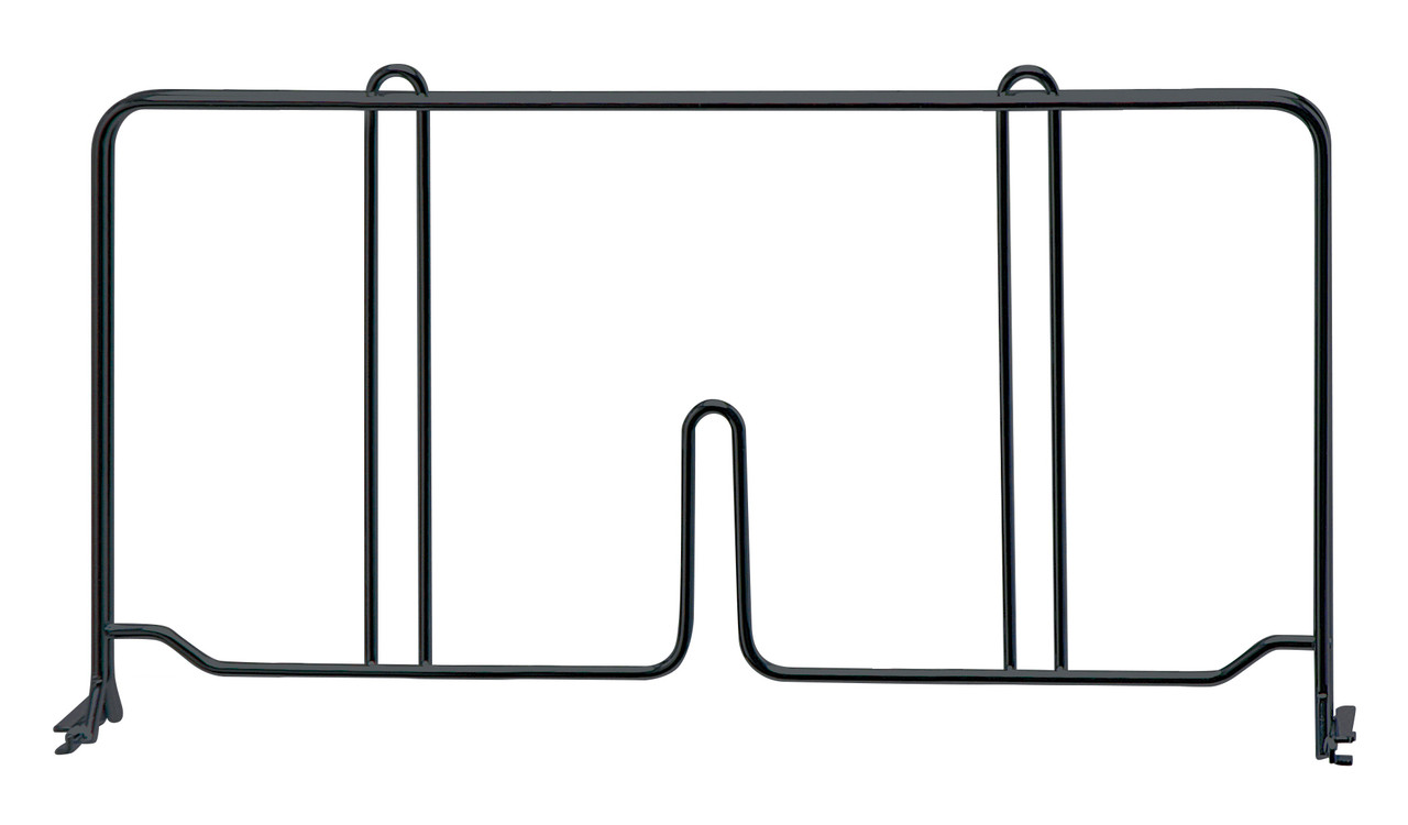 Wire Shelf Divider, 14"D x 8"H, black epoxy antimicrobial finish, Epoxy Coated, Black, 0, Carbon Steel, DIV14BK