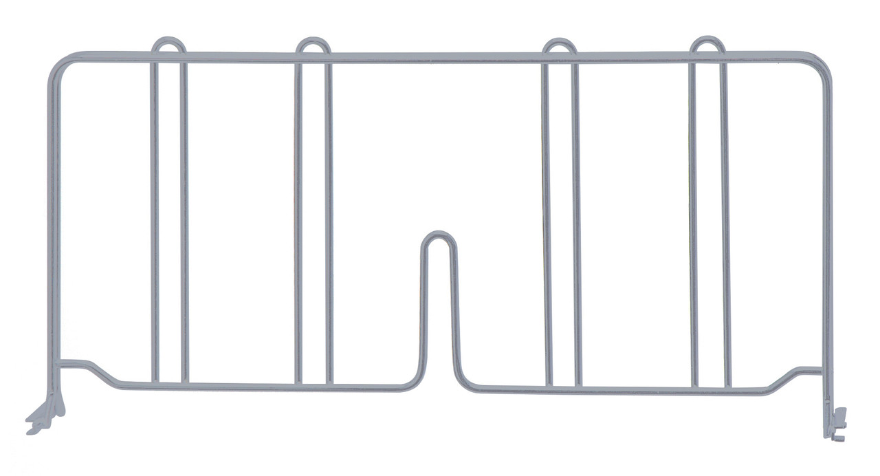 Wire Shelf Divider, 18"D x 8"H, gray epoxy antimicrobial finish, Epoxy coated, Gray, 0, Carbon Steel, DIV18GY