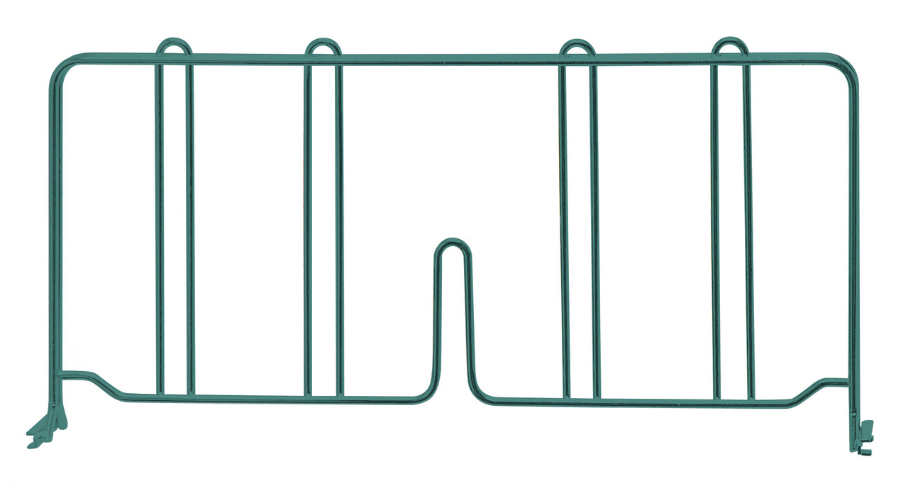 Wire Shelf Divider, 18"D x 8"H, green epoxy antimicrobial finish, Epoxy Coated, Green, 0, Carbon Steel, DIV18P