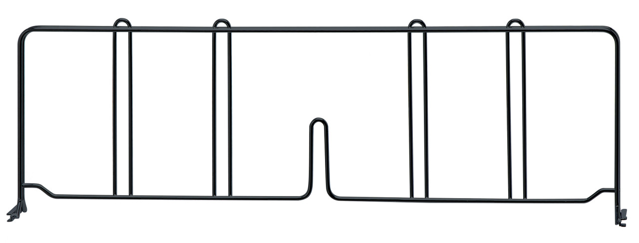 Wire Shelf Divider, 21"D x 8"H, black epoxy antimicrobial finish, Epoxy Coated, Black, 0, Carbon Steel, DIV21BK