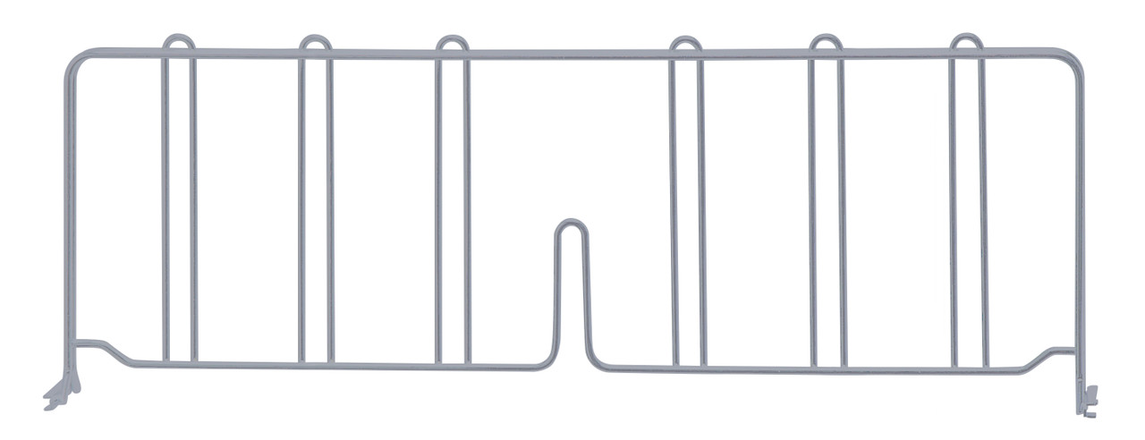 Wire Shelf Divider, 24"D x 8"H, gray epoxy antimicrobial finish, Epoxy coated, Gray, 0, Carbon Steel, DIV24GY