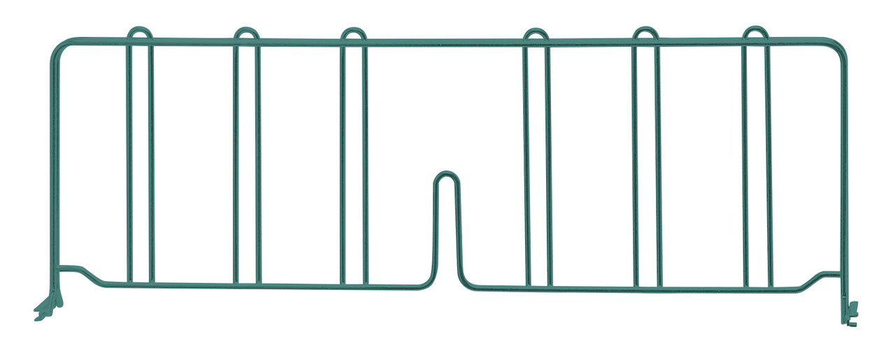 Wire Shelf Divider, 24"D x 8"H, green epoxy antimicrobial finish, Epoxy Coated, Green, 0, Carbon Steel, DIV24P