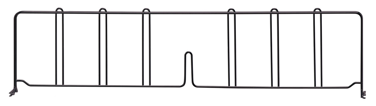 Wire Shelf Divider, 30"D x 8"H, black epoxy antimicrobial finish, Epoxy Coated, Black, 0, Carbon Steel, DIV30BK