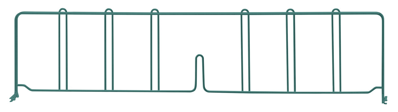 Wire Shelf Divider, 30"D x 8"H, green epoxy antimicrobial finish, Epoxy Coated, Green, 0, Carbon Steel, DIV30P