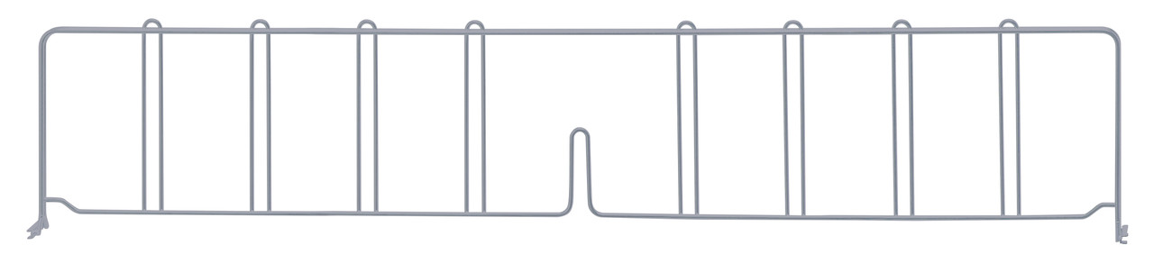 Wire Shelf Divider, 36"D x 8"H, gray epoxy antimicrobial finish, Epoxy coated, Gray, 0, Carbon Steel, DIV36GY
