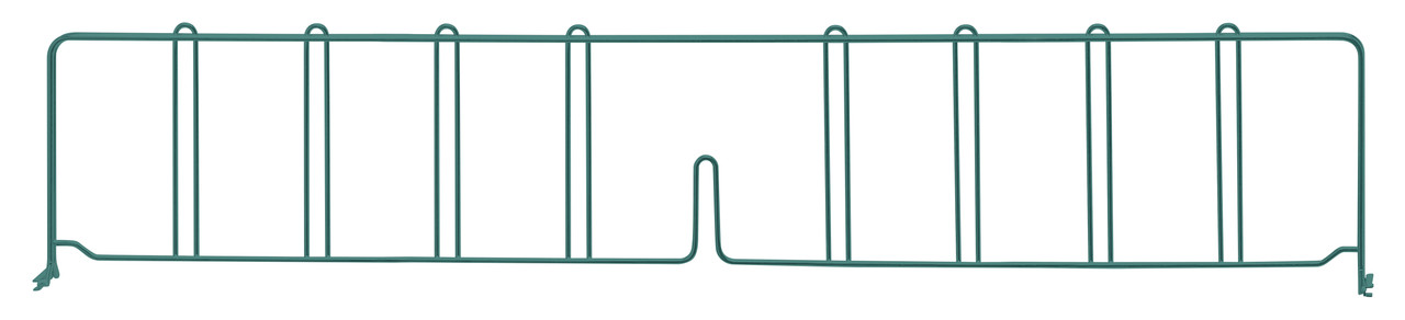 Wire Shelf Divider, 36"D x 8"H, green epoxy antimicrobial finish, Epoxy Coated, Green, 0, Carbon Steel, DIV36P