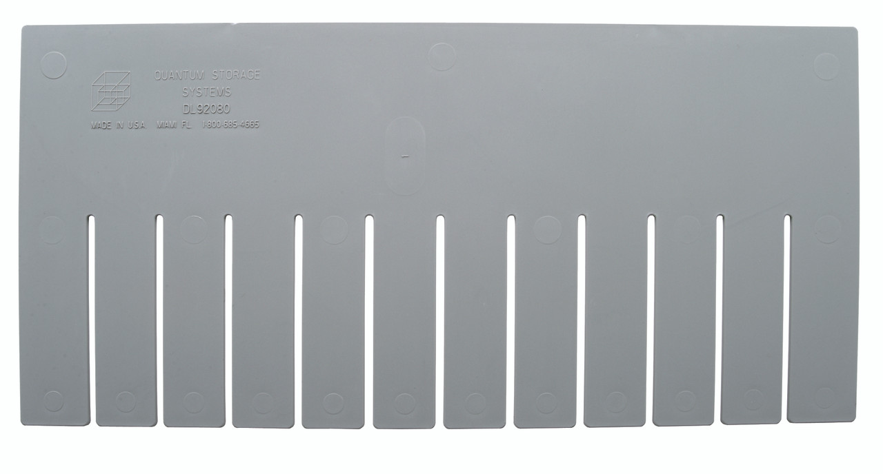 Long Divider, for use with DG92080, gray (pack of 6), Gray, 0, Polypropylene, DL92080