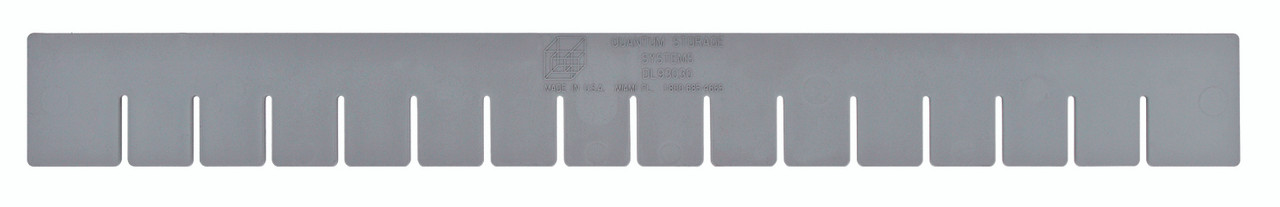 Long Divider, for use with DG93030, gray (pack of 6), Gray, 0, Polypropylene, DL93030