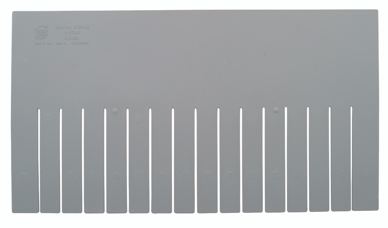Long Divider, for use with DG93120, gray (pack of 6), Gray, 0, Polypropylene, DL93120