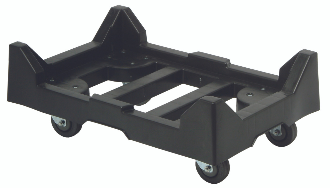 Dolly, 24"W x 15"D, 1000 lbs. load capacity with 1" Ledge, Black, 0, Polymer, DLY-2415