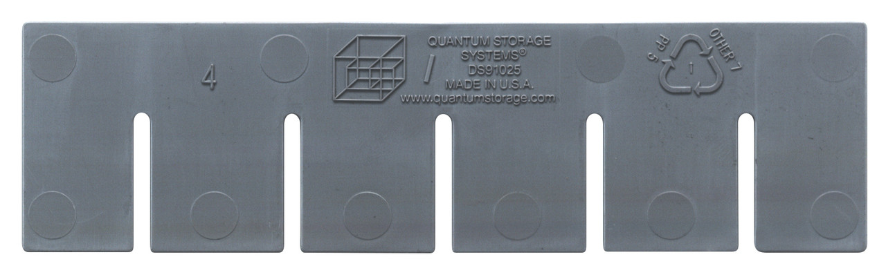 Short Divider, for use with DG91025, gray, Gray, 0, Polypropylene, DS91025