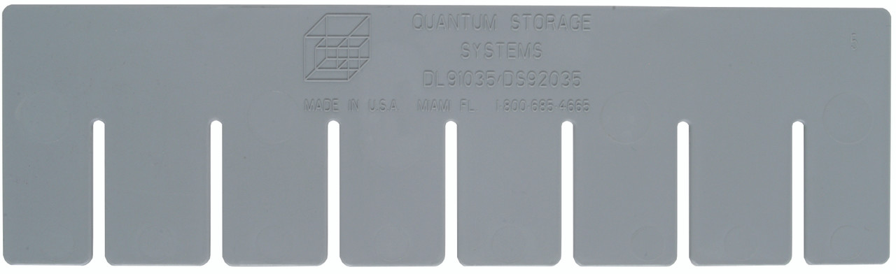 Short Divider, for use with DG92050, gray, Gray, 0, Polypropylene, DS92050