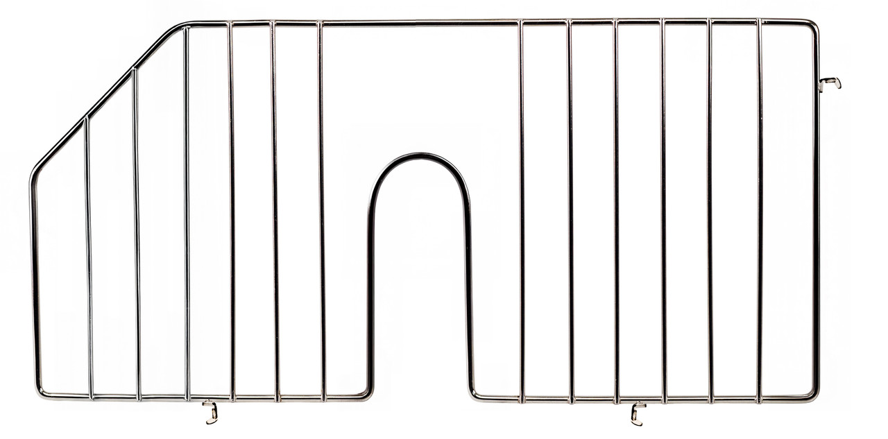 Basket Divider, for use with 18"D post baskets, chrome plated finish, Chrome, 0, Carbon Steel, DSK18