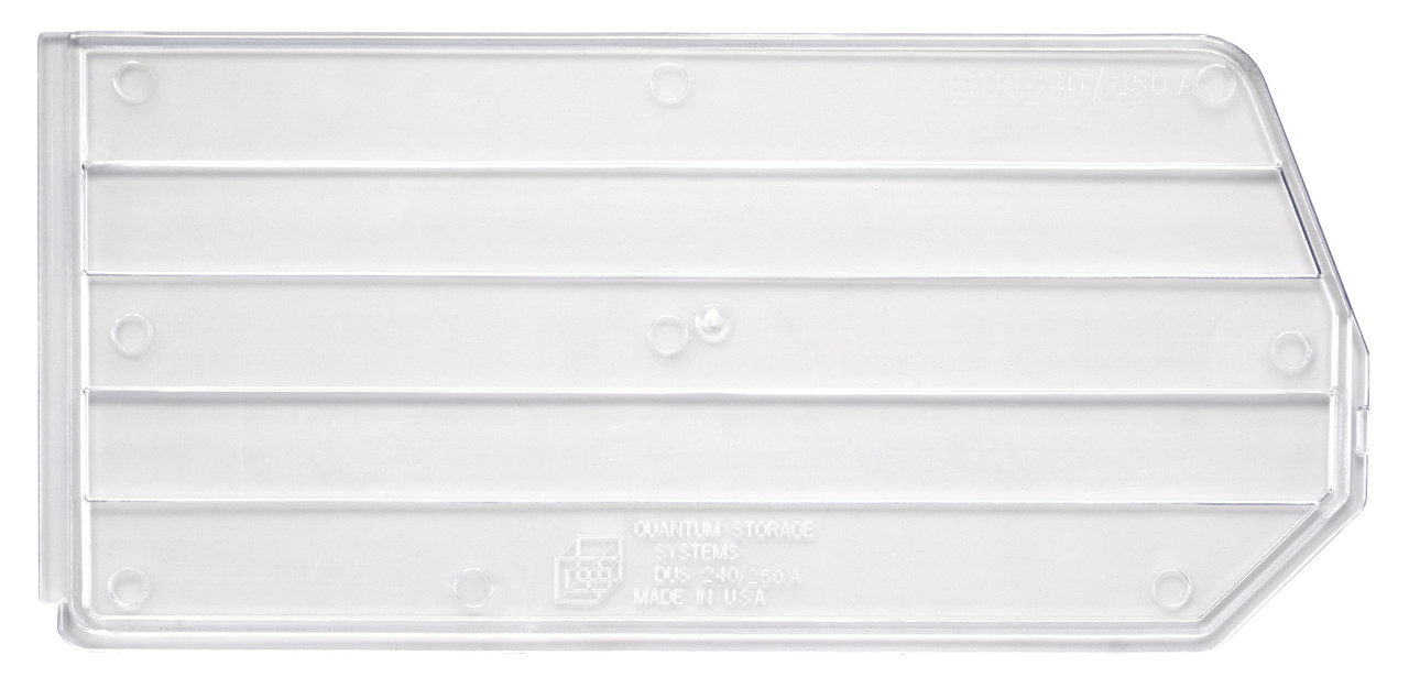 Bin Divider, clear, for bins QUS240 and QUS250 (pack of 6), Clear, 0, Polystyrene, DUS240/250CL