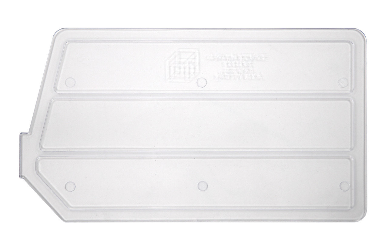 Bin Divider, clear, for bin QUS242 (pack of 6), Clear, 0, Polystyrene, DUS242CL