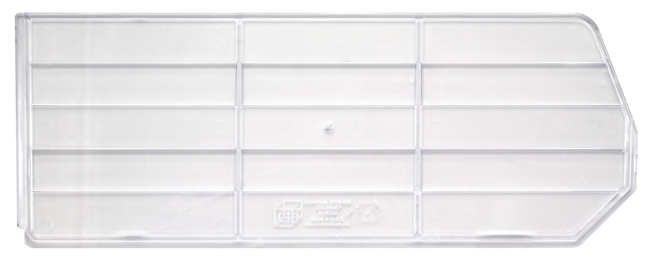 Bin Divider, clear, for bin QUS248 (pack of 6), Clear, 0, Polystyrene, DUS248CL