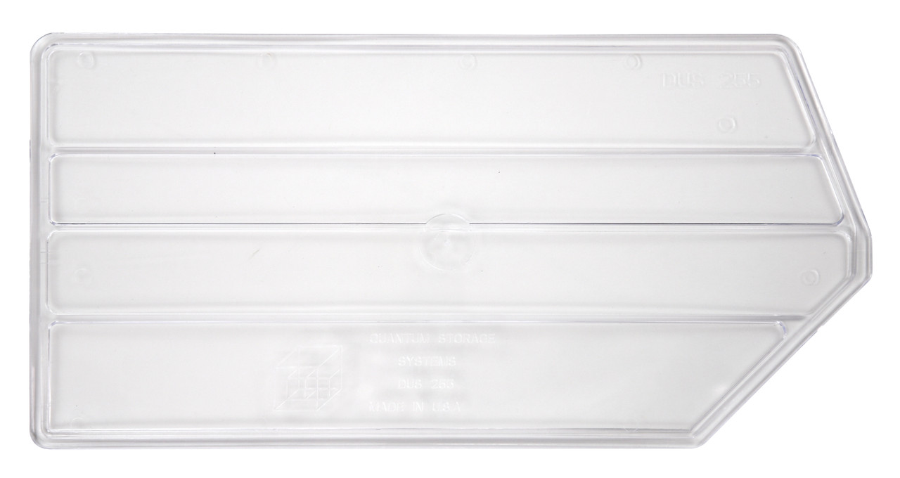 Bin Divider, clear, for bin QUS255 (pack of 6), Clear, 0, Polystyrene, DUS255CL
