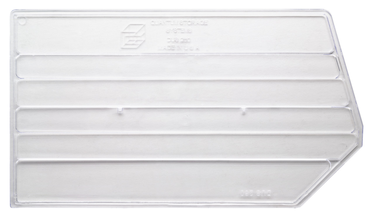 Bin Divider, clear, for bin QUS260 (pack of 6), Clear, 0, Polystyrene, DUS260CL
