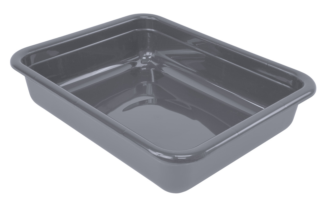 Bussing Tub, 15"W x 20"L x 5"H, flat bottom, Gray, Gray, Polypropylene, FSB-20155GY