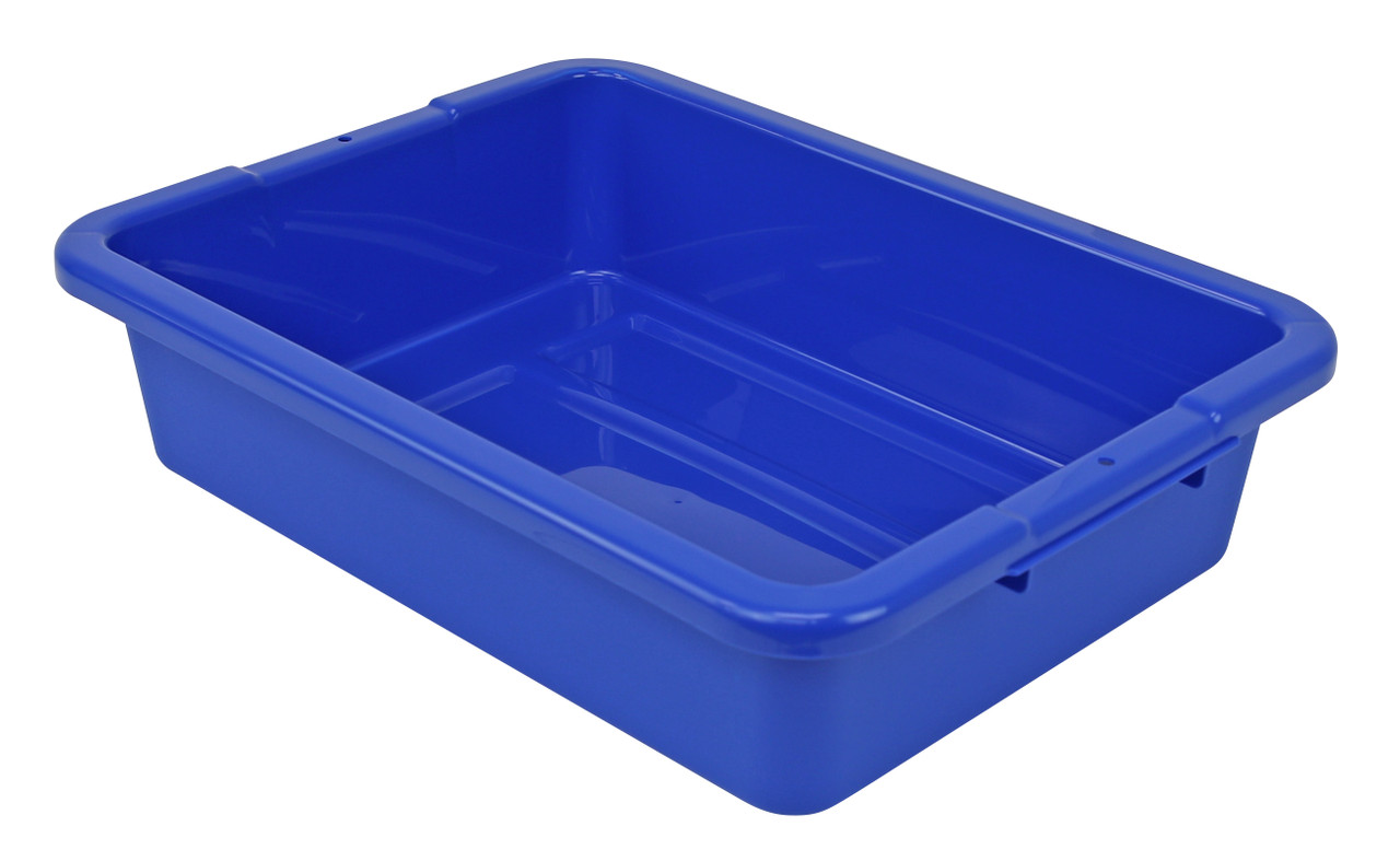 Bussing Tub, 15"W x 20"L x 5"H, ribbed bottom, Blue, Blue, Polypropylene, FSB-20155RBLCS