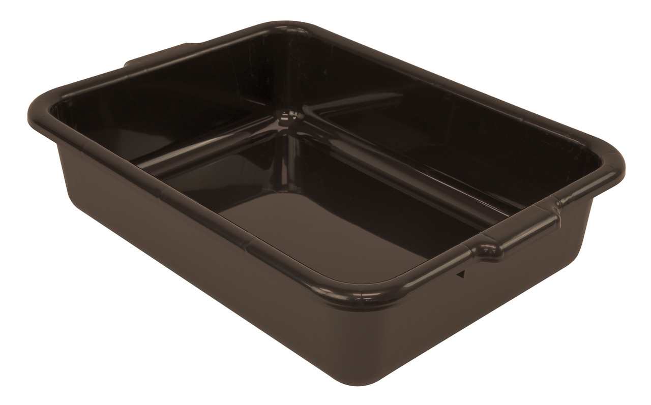 Bussing Tub, 15"W x 21"L x 5"H, flat bottom, Brown, Brown, Polypropylene, Case of 174, FSB-21155BNNB