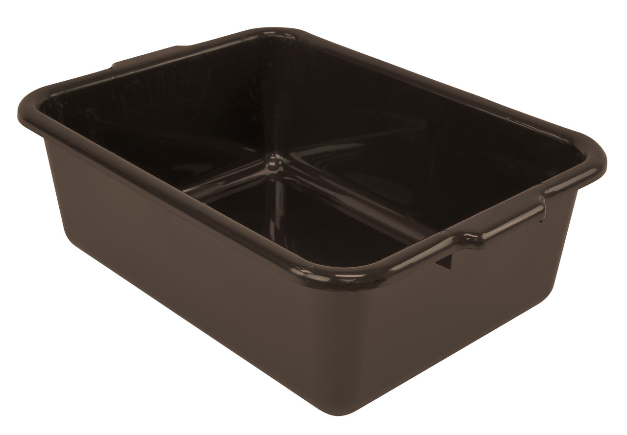 Bussing Tub, 15"W x 21"L x 7"H, flat bottom, Brown, Brown, Polypropylene, Case of 175, FSB-21157BNNB