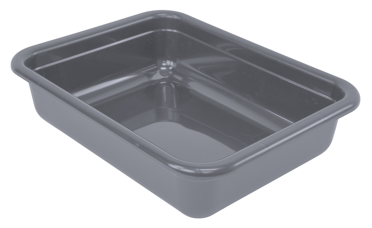 Bussing Tub, 17"W x 22"L x 5"H, flat bottom, Gray, Gray, Polypropylene, FSB-22175GYCS