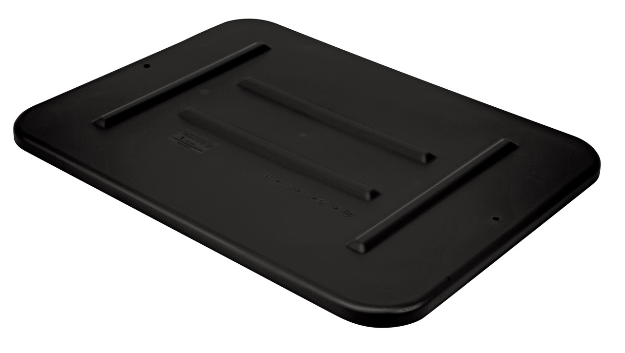Bussing Tub Lid, 16-1/2"W x 22"L x 3/4"H, for use with FSB-20155R, Black, 0, Polypropylene, FSB-L2216BKCS