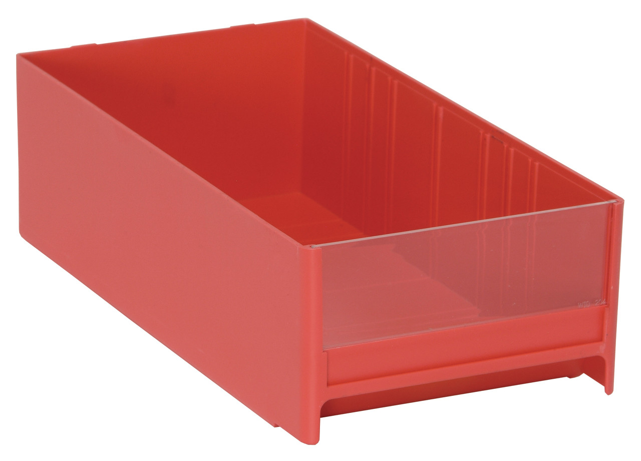 Interlocking Cabinet Drawer, 11"L x 5-5/8"W x 3-5/16"H, high impact polysterine, Red, Red, Polysterine, IDR204RD