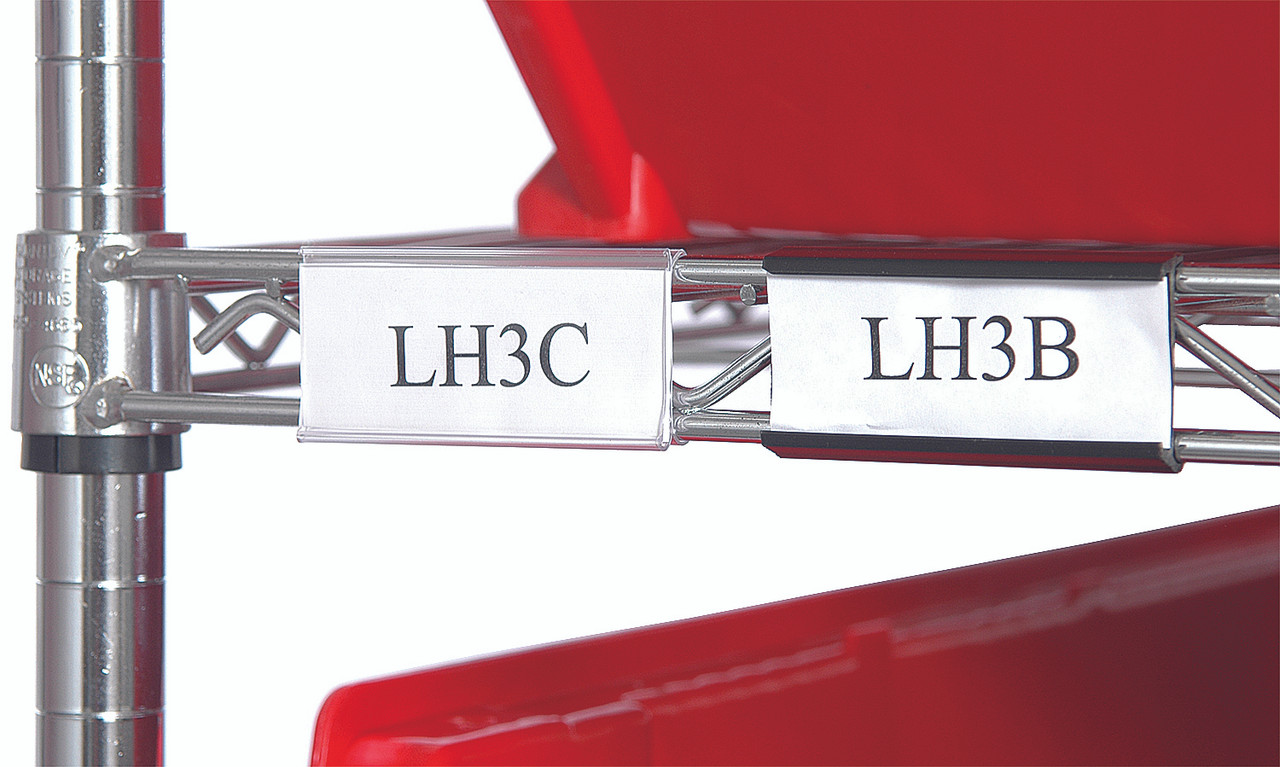 Label Holder, 3", gray, Clear, 0, Plastic, LH3B