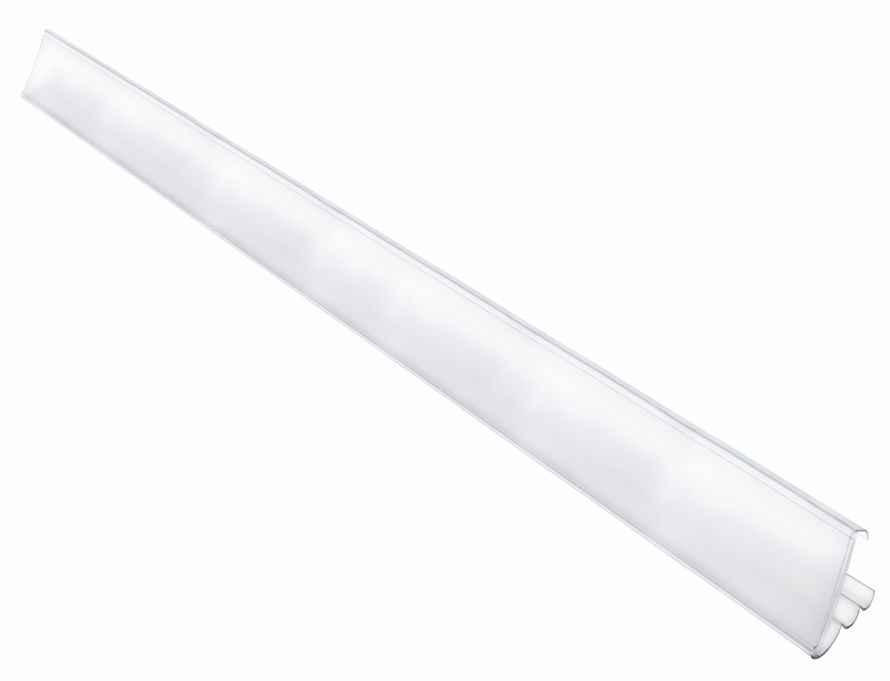 Angled Label Holder, 24", 30°, Clear, 0, Plastic, LHA24C