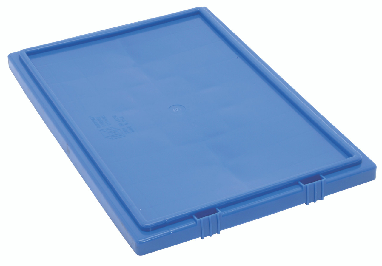 Tote Box Lid, for use with SNT190 and SNT195, blue, Blue, 0, Polypropylene, LID191BLCS