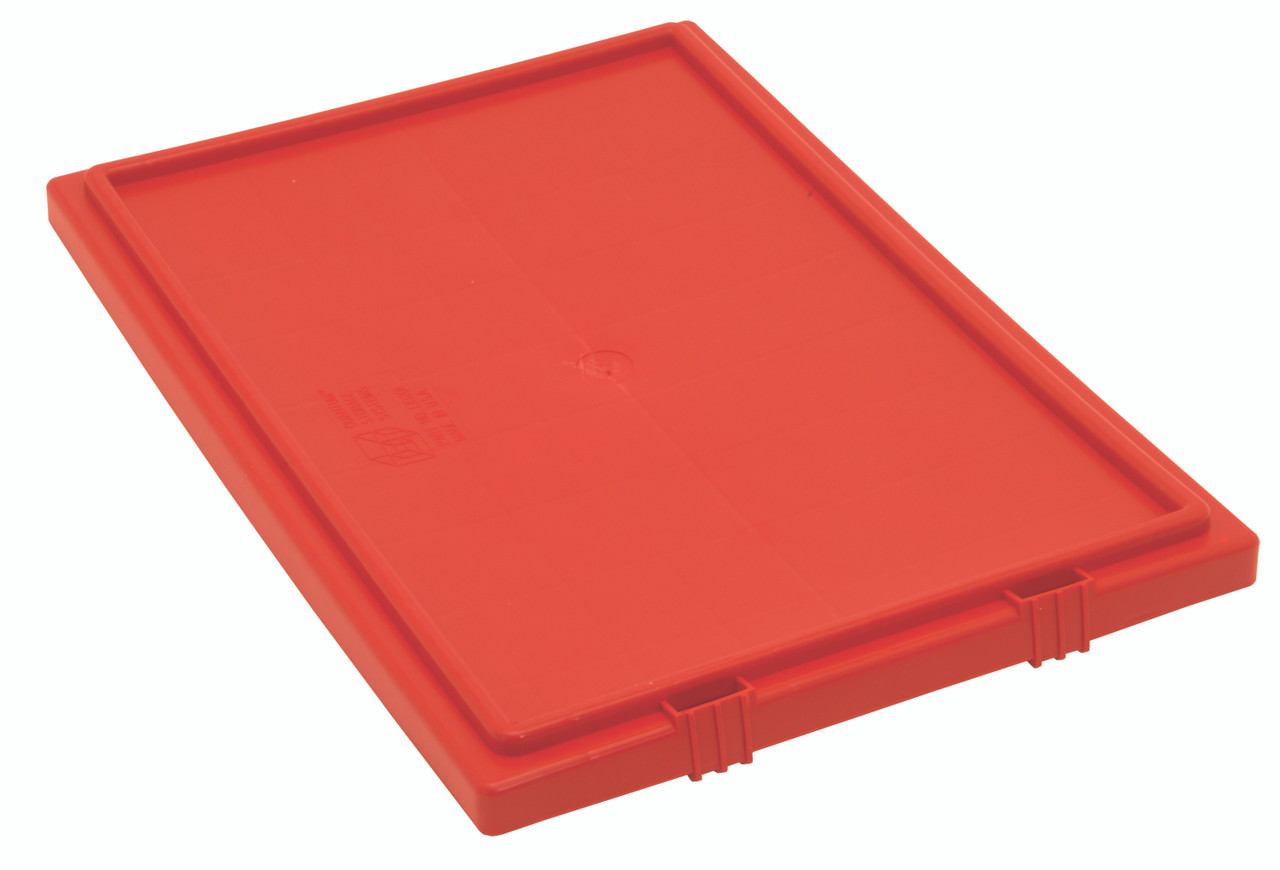 Tote Box Lid, for use with SNT200, red, Red, 0, Polypropylene, LID201RDCS