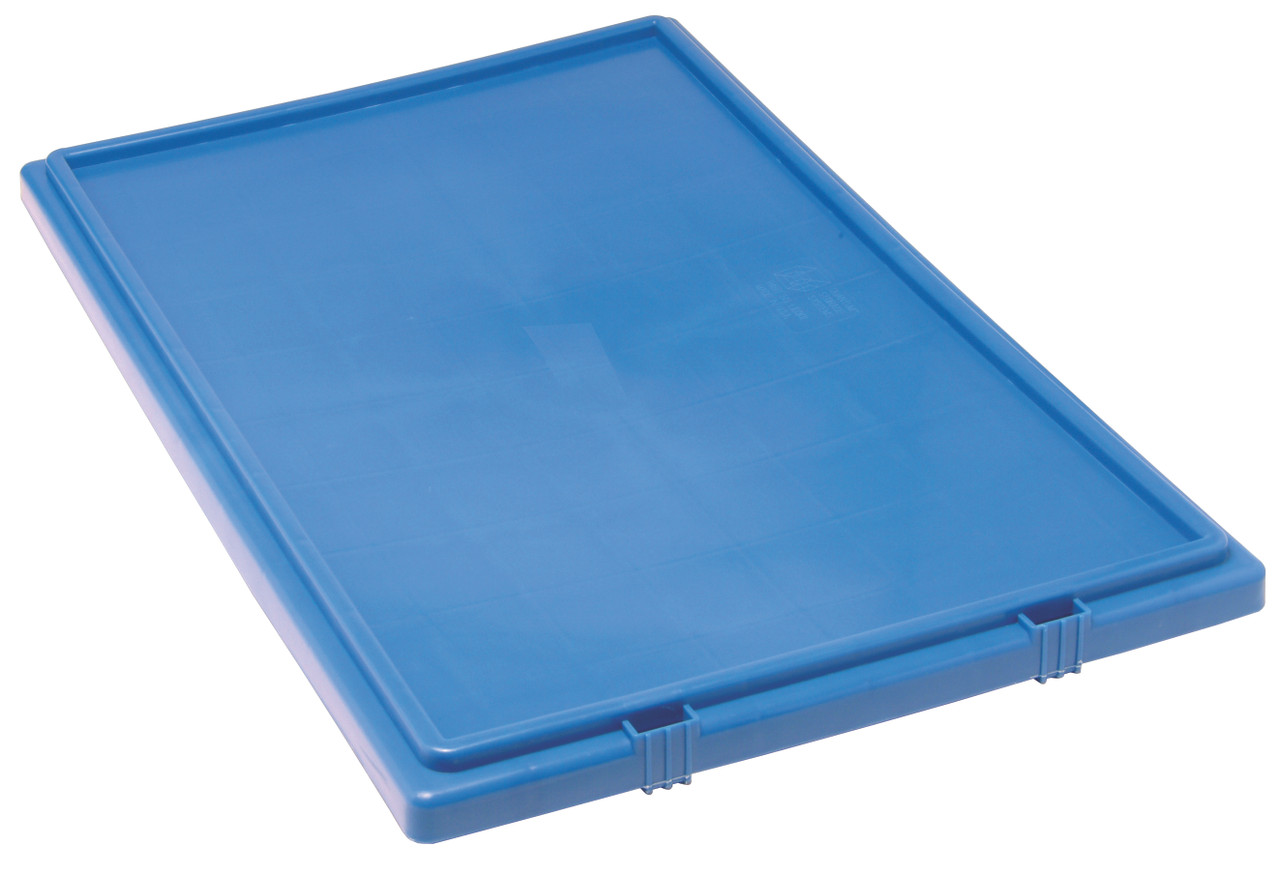 Tote Box Lid, for use with SNT300, blue, Blue, 0, Polypropylene, LID301BL