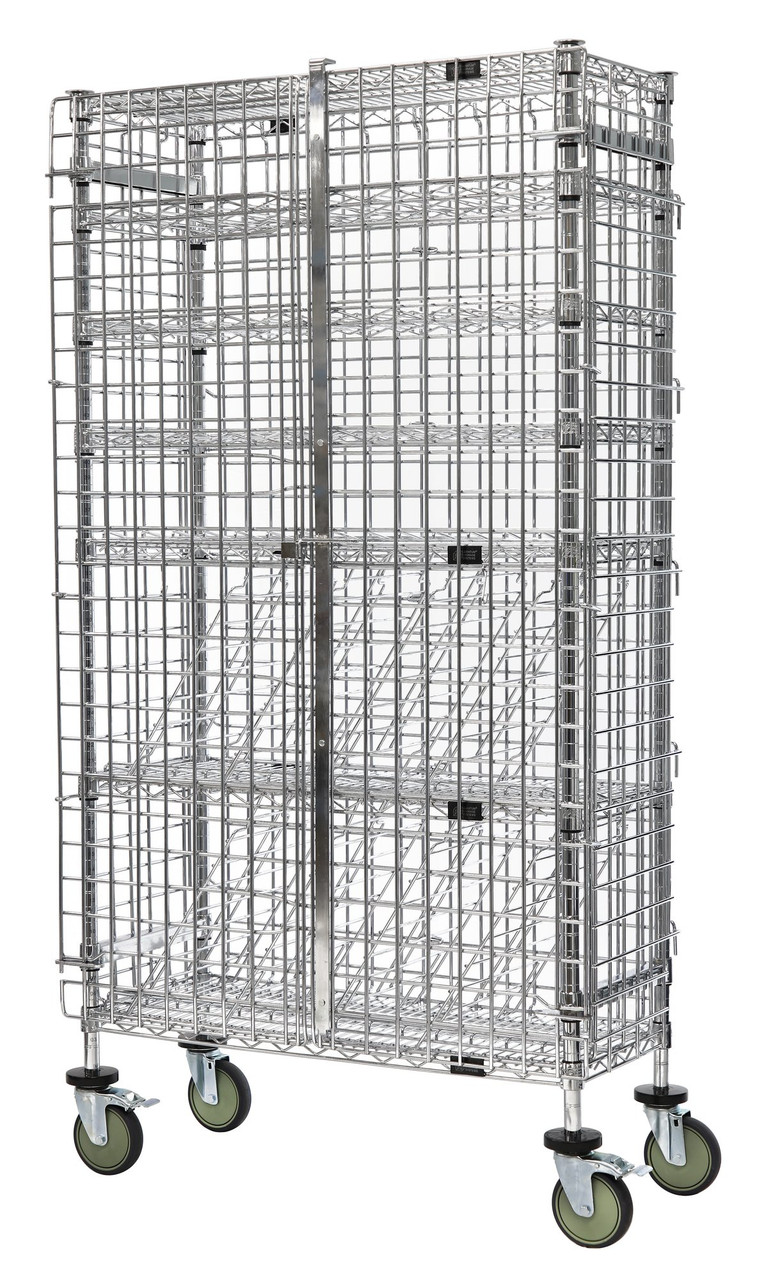 Mobile Cart, 36"W x 18"D x 80"H, 1200 lbs. load capacity, Epoxy Coated, Gray, 0, Carbon Steel, M1836GY47-7LH33C