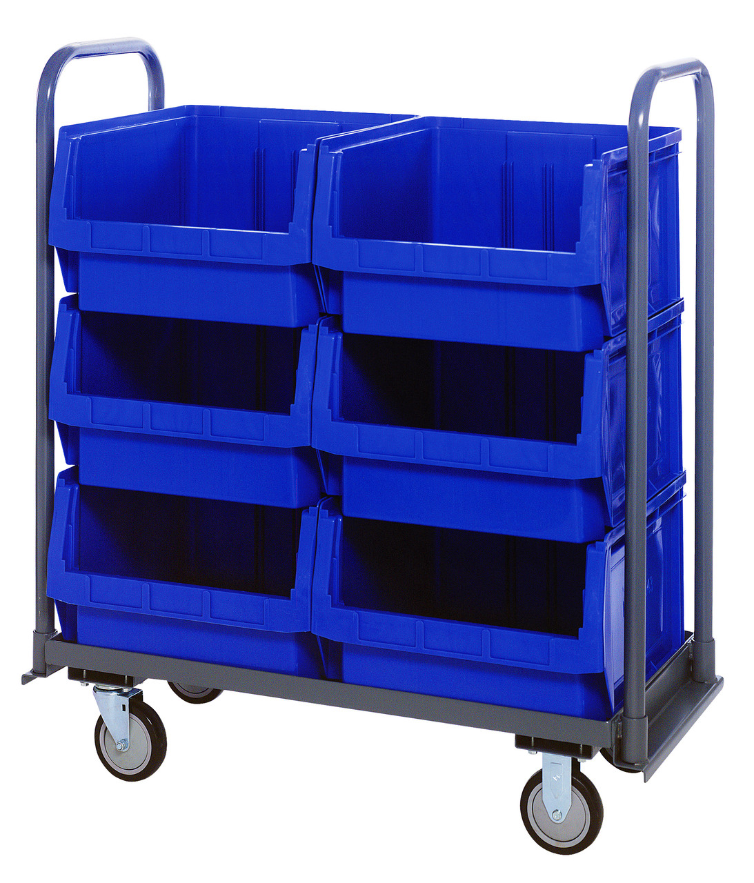 Magnum Tote Truck, 60"W x 18" x 47"H, 1-1/2" x 3/16" all welded construction, Gray, Blue, Carbon Steel, MTT-1860-543BL