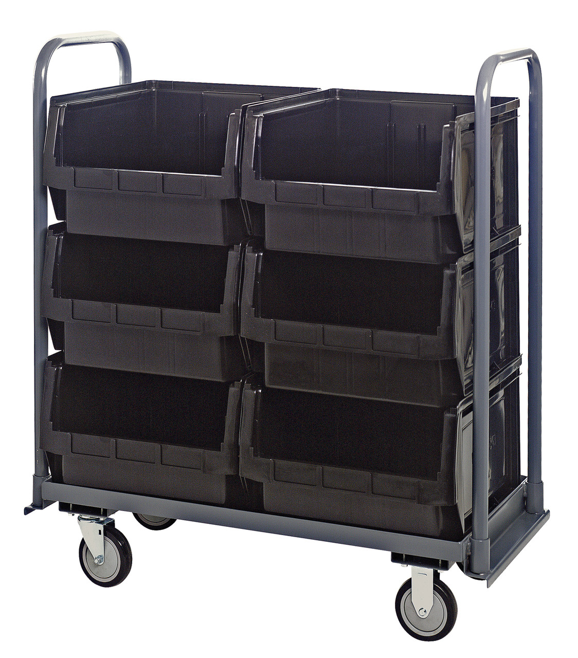 Magnum Tote Truck, 78"W x 18" x 47"H, 1-1/2" x 3/16" all welded construction, Gray, Black, Carbon Steel, MTT-1878-543BK