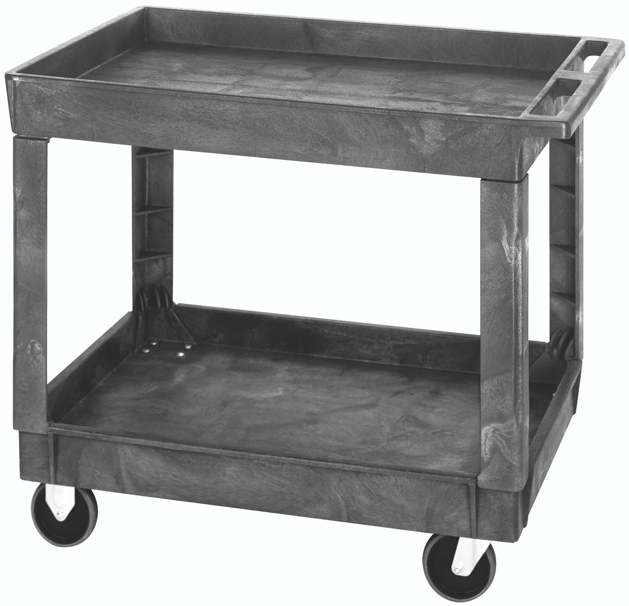 Utility Cart, (2) shelves, 550 lb. capacity, Gray, 0, Polymer, PC4026-33TR