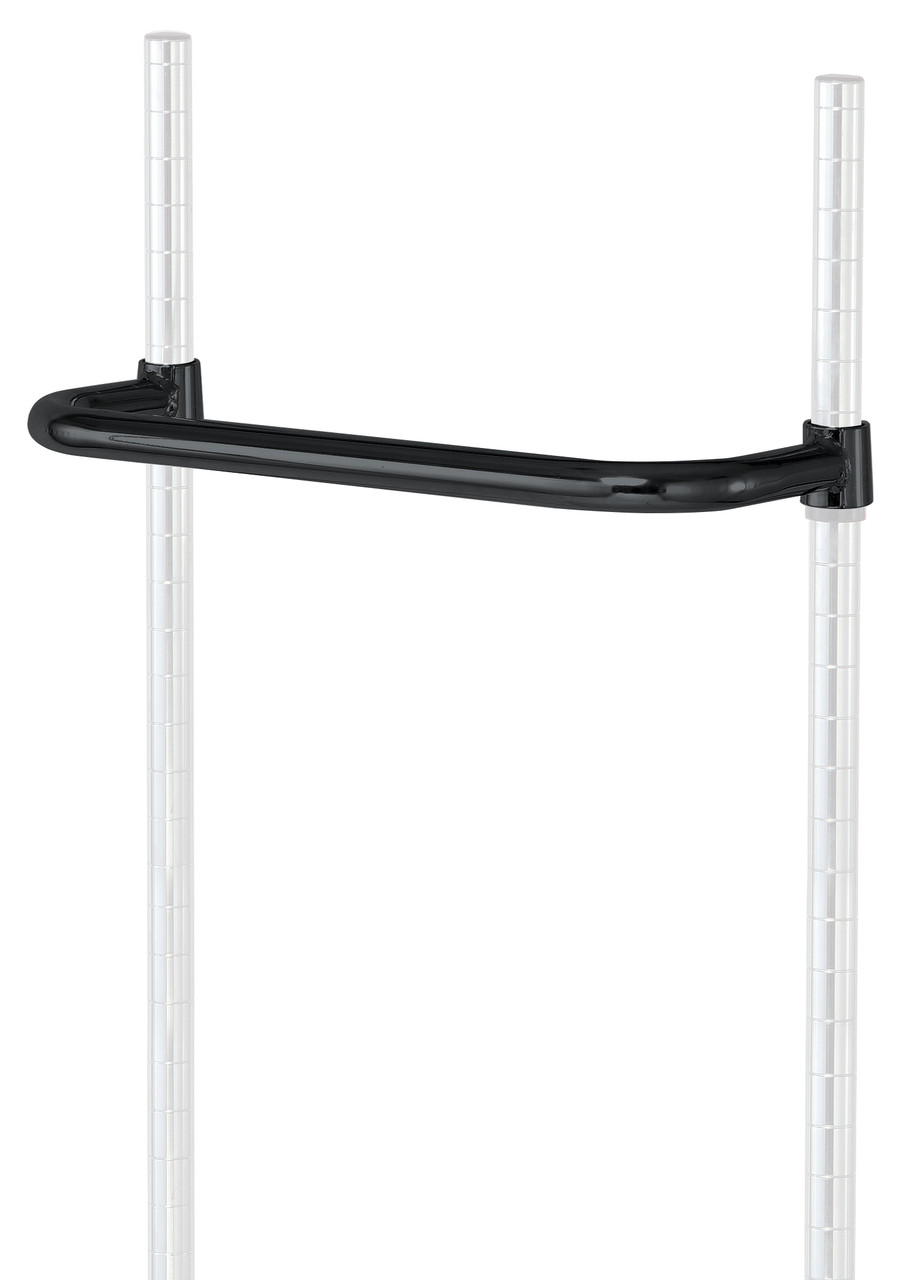 Push Handle, 18"W, black epoxy antimicrobial finish, Epoxy Coated, Black, 0, Carbon Steel, PH18BK