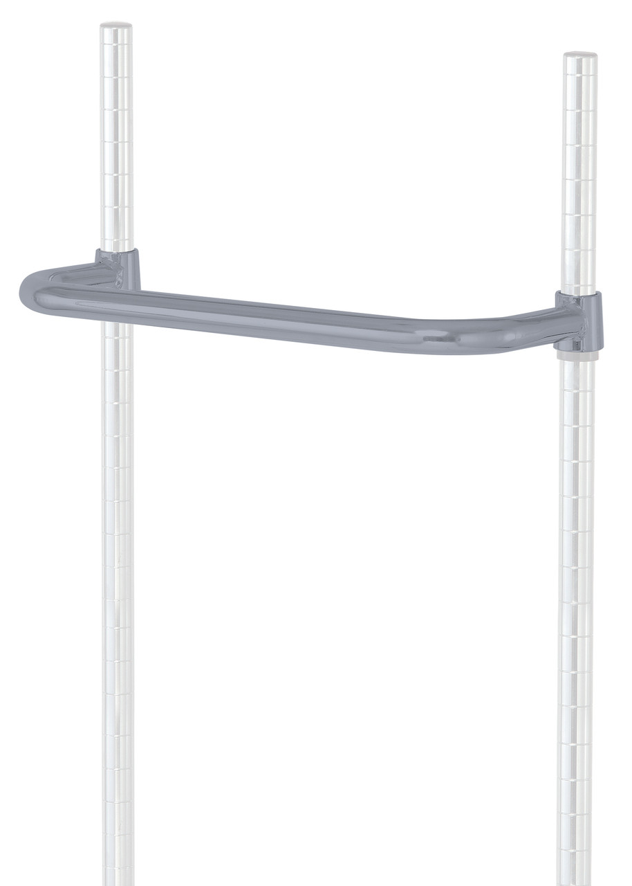 Push Handle, 18"W, gray epoxy antimicrobial finish, Epoxy coated, Gray, 0, Carbon Steel, PH18GY