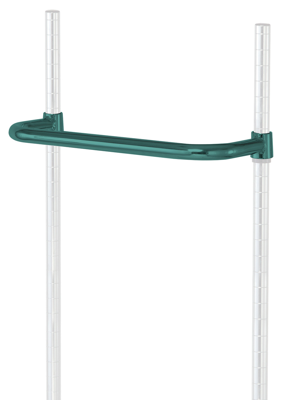 Push Handle, 18"W, green epoxy antimicrobial finish, Epoxy Coated, Green, 0, Carbon Steel, PH18P