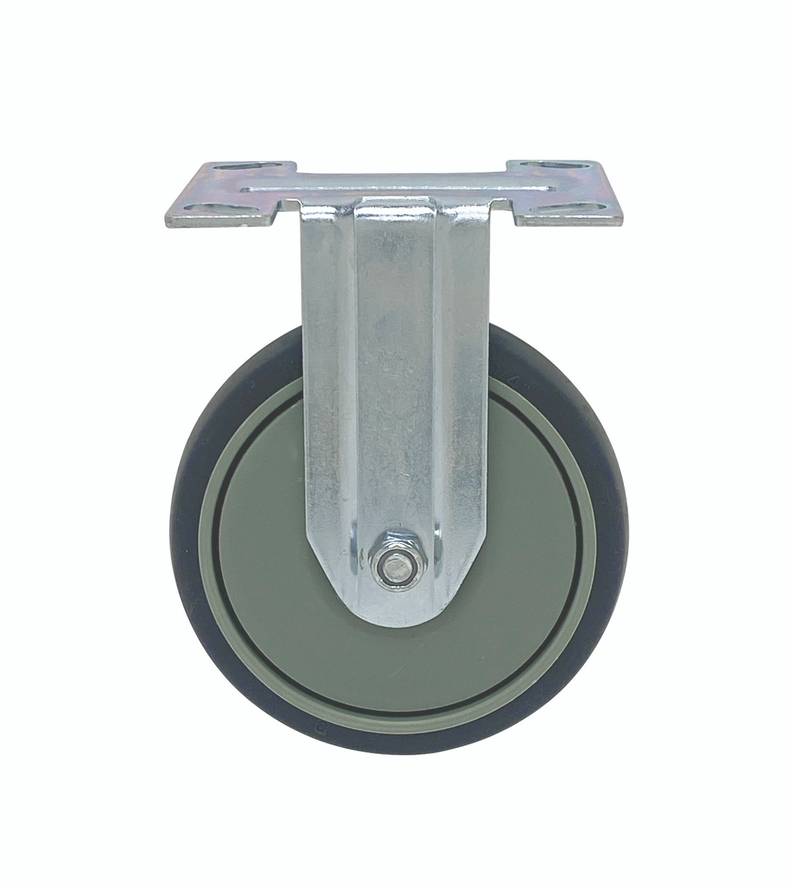 Rigid Thermoplastic Resin Caster, 5" x 1-1/4", each, Chrome, 0, Thermoplastic, PT-PR
