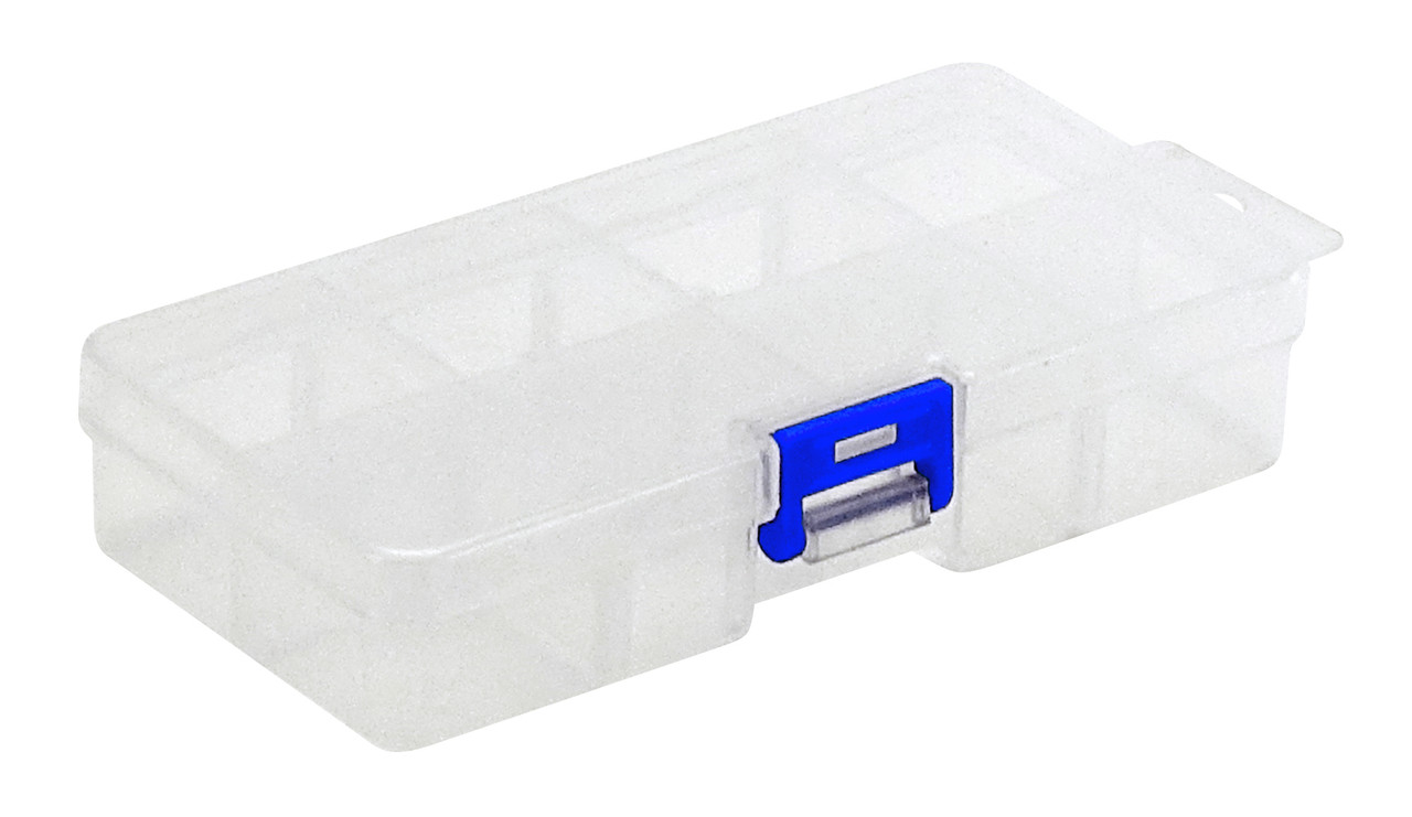 Compartment Storage Box, 5-1/2"L x 2-3/4"W x 1-1/4"H, comes with adjustable dividers (pack of 12), Clear, Clear, Polypropylene, QB200