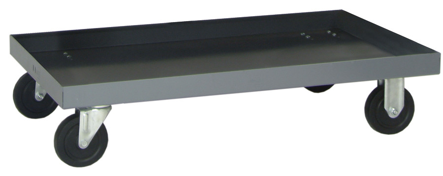 Dolly, mobile, 36-5/8"L x 25-1/5"W x 8"H, Gray, 0, Carbon Steel, QDU-00